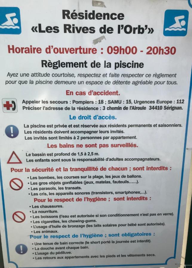 Vacances Avec Piscine Et Entree Autonome Dans Jolie Appartement Jusqu'A 4 Personnes เซริญญ็อง ภายนอก รูปภาพ